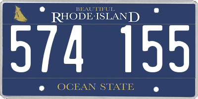 RI license plate 574155
