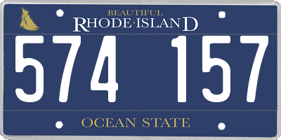 RI license plate 574157