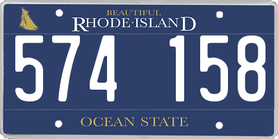 RI license plate 574158