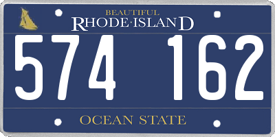 RI license plate 574162