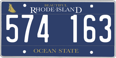 RI license plate 574163
