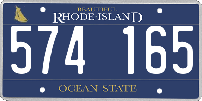 RI license plate 574165
