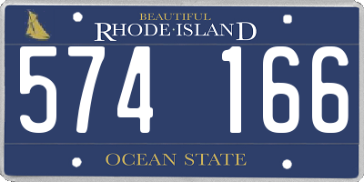 RI license plate 574166