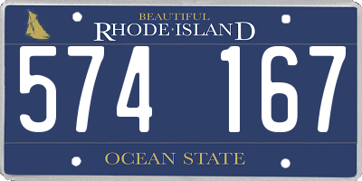 RI license plate 574167