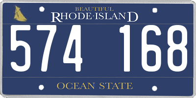 RI license plate 574168