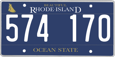 RI license plate 574170