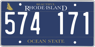 RI license plate 574171