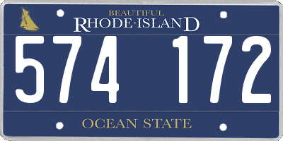 RI license plate 574172