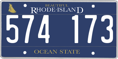 RI license plate 574173