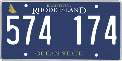RI license plate 574174
