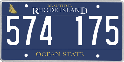 RI license plate 574175