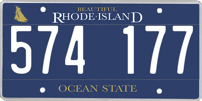RI license plate 574177