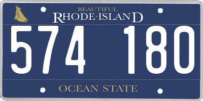 RI license plate 574180