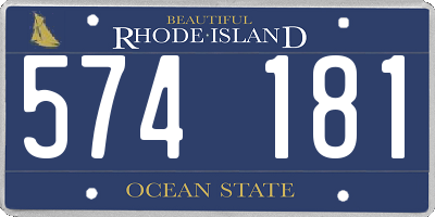 RI license plate 574181