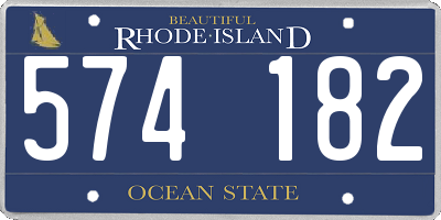 RI license plate 574182