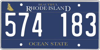 RI license plate 574183