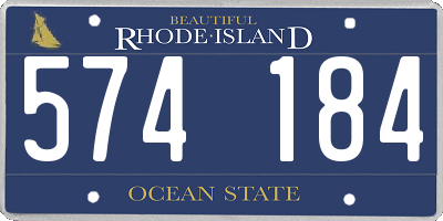 RI license plate 574184