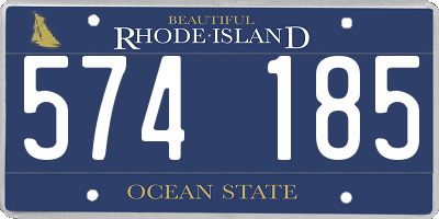RI license plate 574185