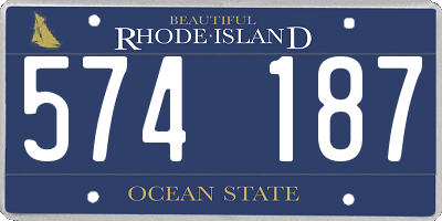 RI license plate 574187