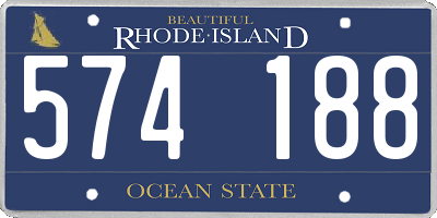RI license plate 574188