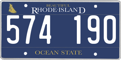 RI license plate 574190