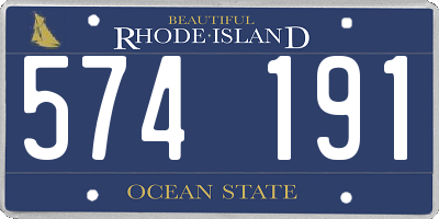 RI license plate 574191