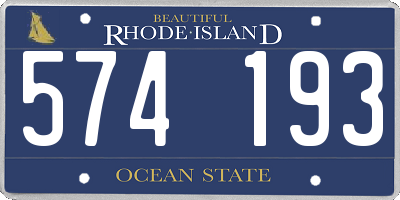 RI license plate 574193