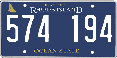 RI license plate 574194