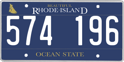 RI license plate 574196