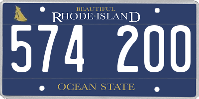 RI license plate 574200