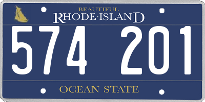 RI license plate 574201