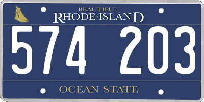 RI license plate 574203