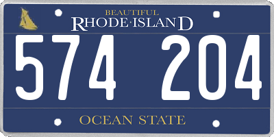 RI license plate 574204