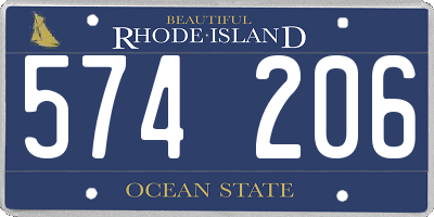 RI license plate 574206