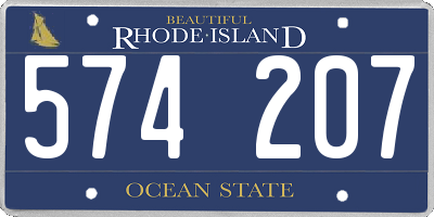 RI license plate 574207