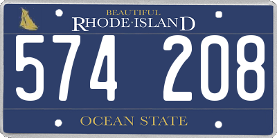 RI license plate 574208