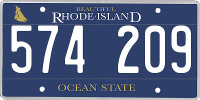 RI license plate 574209