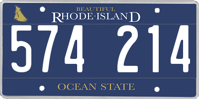RI license plate 574214
