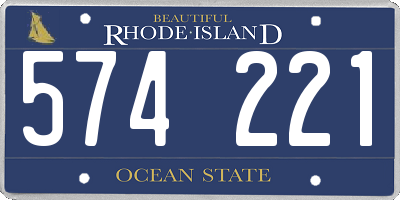 RI license plate 574221