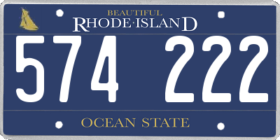RI license plate 574222