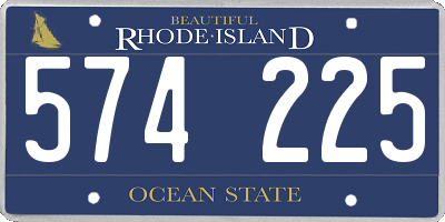 RI license plate 574225
