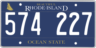 RI license plate 574227