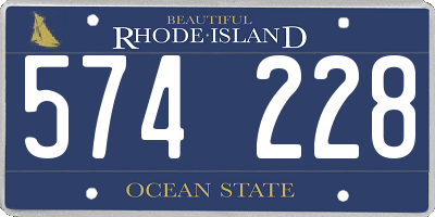 RI license plate 574228
