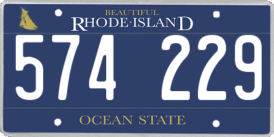 RI license plate 574229