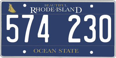 RI license plate 574230