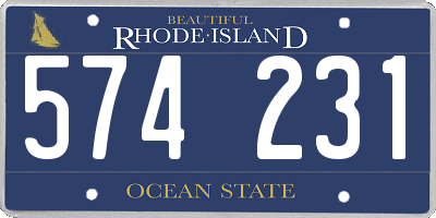 RI license plate 574231