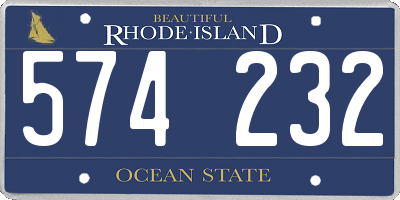 RI license plate 574232