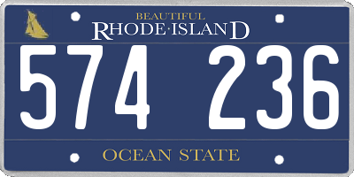 RI license plate 574236