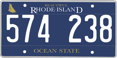 RI license plate 574238