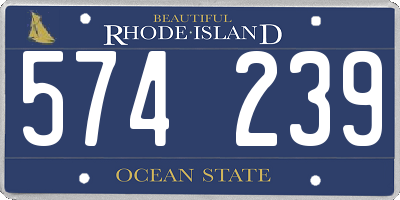 RI license plate 574239